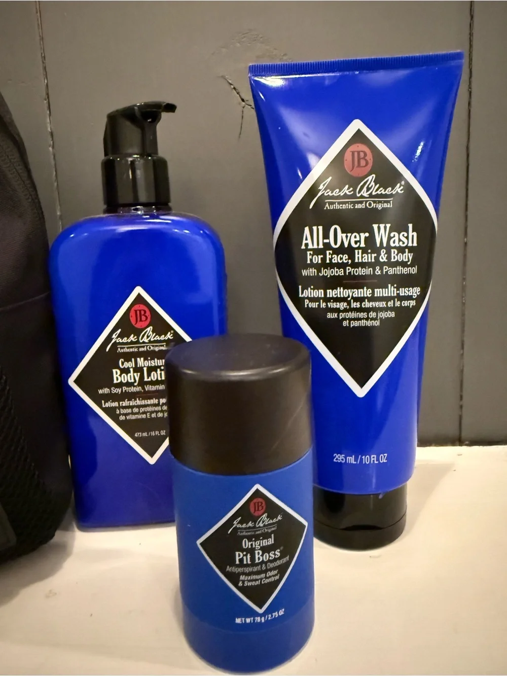 Men’s Body Care Gift Set with Black Travel Bag by Jack Black. New!
